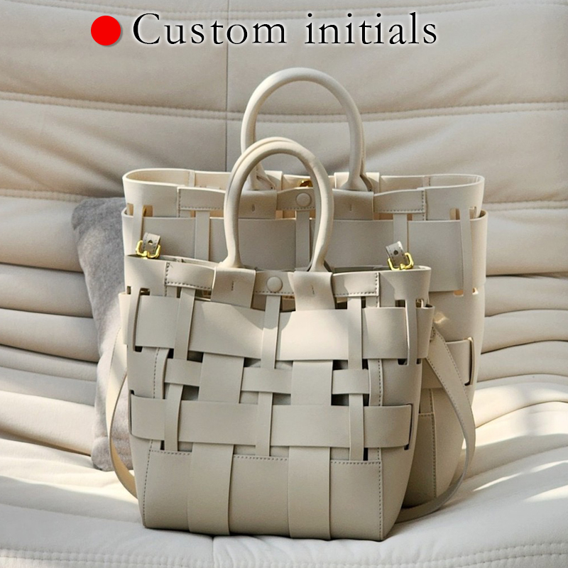 Luxury Bags Tote - Iniciais personalizadas sacolas de couro genuínas