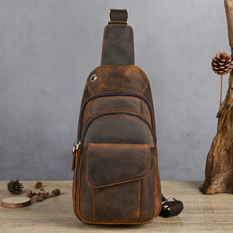 Bolsa de Peito Masculina de Lu - Luxury Bags Leather avaliação e preço