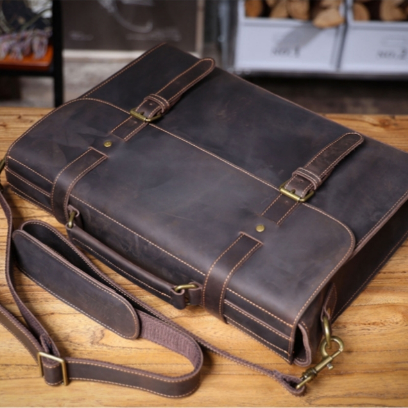 Maleta de couro real para home - Luxury Bags Tote avaliação e preço