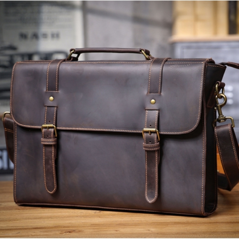 Maleta de couro real para home - Luxury Bags Tote avaliação e preço