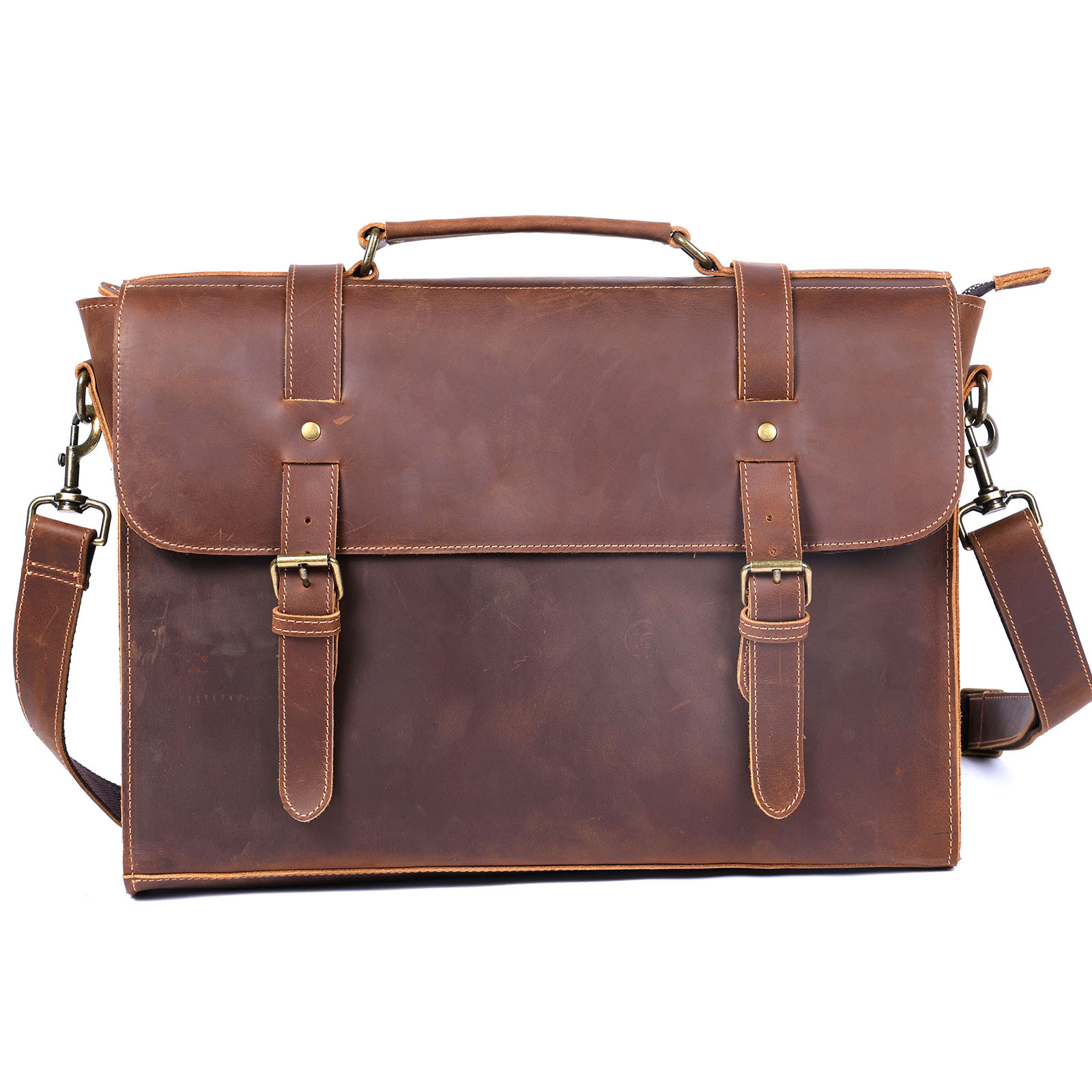 Maleta de couro real para home - Luxury Bags Tote avaliação e preço
