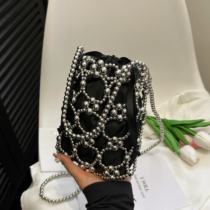 Branco beading balde ombro e c - Luxury Bags On Sales avaliação e preço